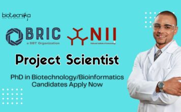 BRIC-NII Project Scientist Job - PhD in BiotechnologyBioinformatics Candidates Apply Now