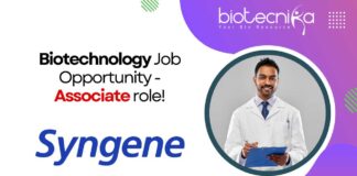 BTech Biotechnology Job at Syngene
