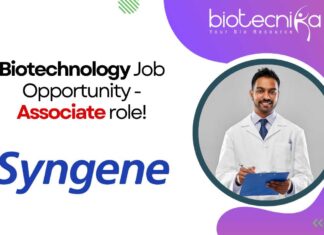 BTech Biotechnology Job at Syngene