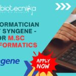 MSc bioinformatics jobs Bangalore - Bioinformatics job at Syngene