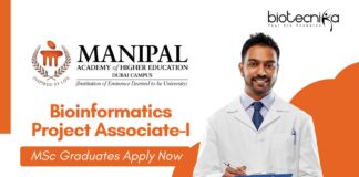 Bioinformatics Project Associate-I Role at MAHE | MSc Graduates Apply Now