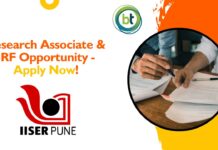 Research Associate & JRF Opportunity - Apply Now!