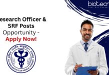 Research Officer & SRF Posts Opportunity - Apply Now!