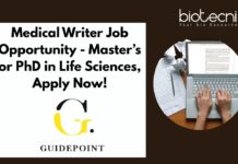 Medical Writer Job Opportunity - Master’s or PhD in Life Sciences, Apply Now!