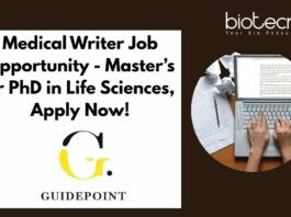 Medical Writer Job Opportunity - Master’s or PhD in Life Sciences, Apply Now!