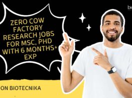 Zero Cow Factory Research Jobs For MSc