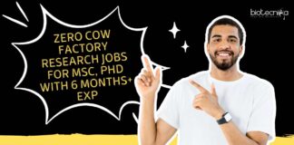 Zero Cow Factory Research Jobs For MSc