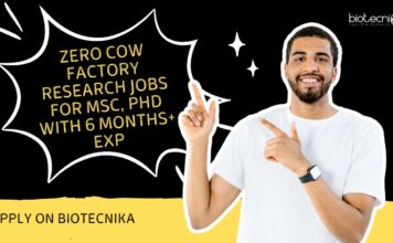Zero Cow Factory Research Jobs For MSc