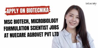 MSc Biotech Jobs Bangalore