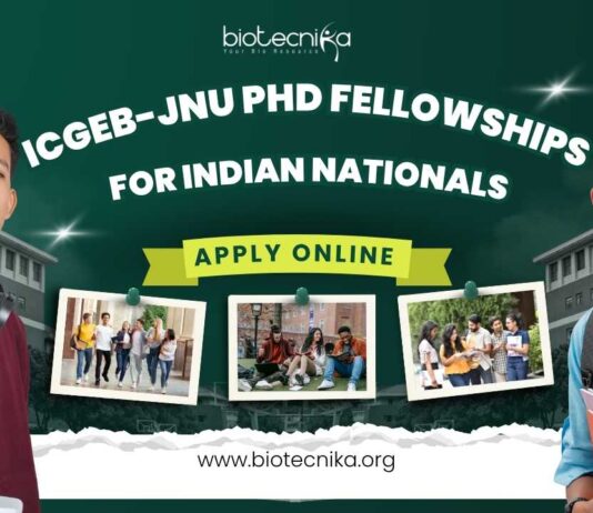 ICGEB-JNU PhD Fellowships for Indian Nationals