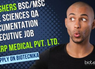 Freshers Life Sciences QA Documentation Executive Job