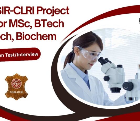 CLRI Biotech Project Jobs
