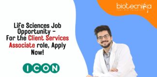 Life Sciences Job Opportunity - For the Client Services Associate role, Apply Now!