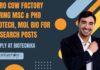 Zero Cow Factory Hiring MSc & PhD Biotech