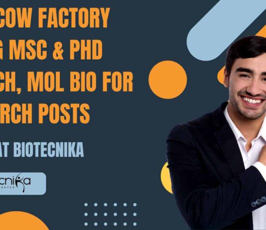 Zero Cow Factory Hiring MSc & PhD Biotech