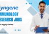 Syngene Immunology Research Vacancies