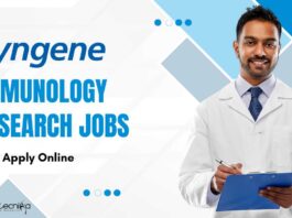 Syngene Immunology Research Vacancies