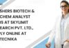 Freshers Biotech & Biochem Analyst Jobs