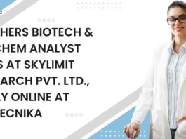 Freshers Biotech & Biochem Analyst Jobs