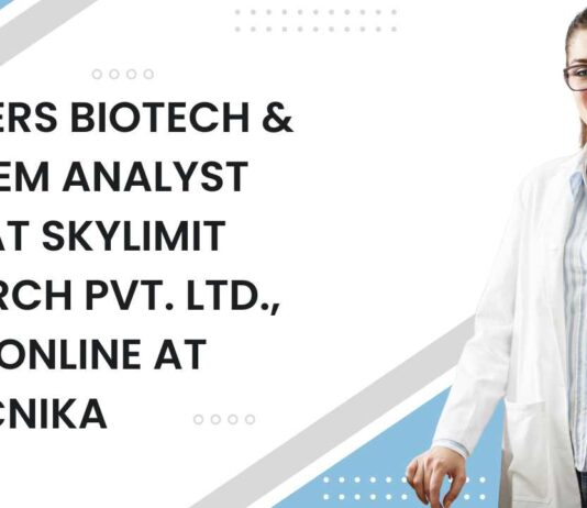 Freshers Biotech & Biochem Analyst Jobs