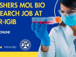 Freshers Mol Bio Research Job at CSIR-IGIB