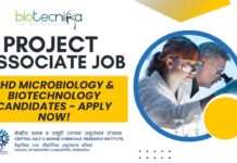 CSIR-CSMCRI Hiring Microbiology & Biotechnology For Project Associate Job, Apply Online