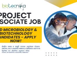 CSIR-CSMCRI Hiring Microbiology & Biotechnology For Project Associate Job, Apply Online