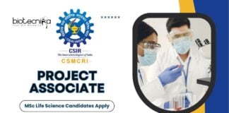 Research Careers at CSIR-CSMCRI | MSc Life Science Candidates Apply