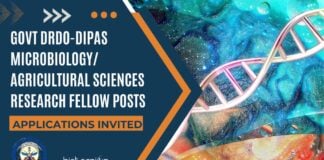 DRDO-DIPAS Microbiology/ Agricultural Sciences Research Fellow