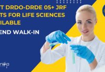 DRDO-DRDE JRF Posts For Life Sciences Available