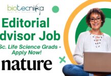 Join Springer Nature as Editorial Advisor Today – MSc Life Sciences Apply Editorial Advisor Job at Springer Nature – Apply by June 9