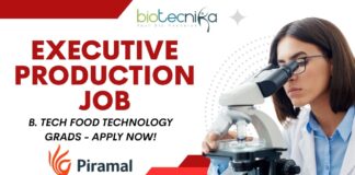 Executive Production Piramal Job in Mahad Apply Today