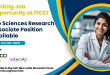 FICCI Life Sciences Research Associate Position