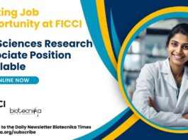FICCI Life Sciences Research Associate Position