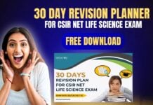 30 Day Revision Planner for CSIR NET