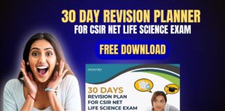 30 Day Revision Planner for CSIR NET
