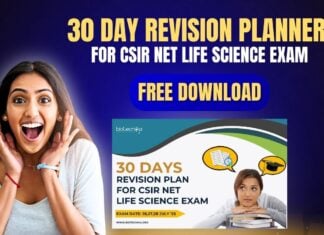30 Day Revision Planner for CSIR NET
