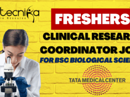 Freshers Clinical Research Coordinator Jobs For BSc Biological Sciences at Tata Medical Center, Apply Online