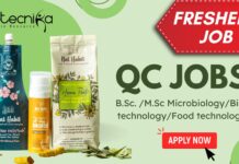 Freshers Biotech QC Jobs at Nat Habit