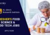 Fresher's Food Science / Food Tech Jobs at SJRI