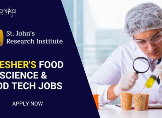 Fresher's Food Science / Food Tech Jobs at SJRI