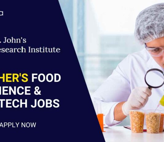 Fresher's Food Science / Food Tech Jobs at SJRI
