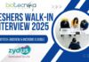 Freshers Zydus Biologics Walk-in Interview 2025