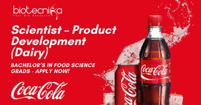 Scientist – Dairy Product Development at Coca-Cola India