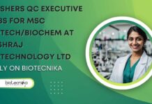 Freshers QC Jobs For MSc Biotech/Biochem at Yashraj