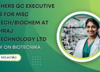Freshers QC Jobs For MSc Biotech/Biochem at Yashraj