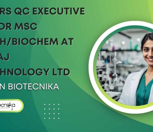 Freshers QC Jobs For MSc Biotech/Biochem at Yashraj