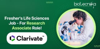 Fresher's Life Sciences Job - For Research Associate Role!