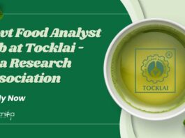 Govt Food Analyst Job at Tocklai - Tea Research Association