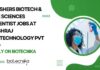 Freshers Biotech & Life Sciences Scientist Jobs